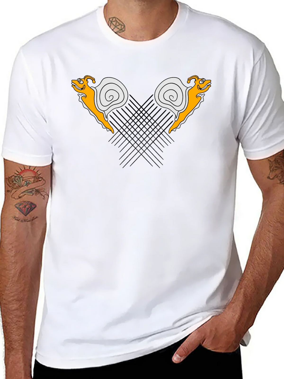Fun Snail Graphic Tee - Black Casual T-Shirt