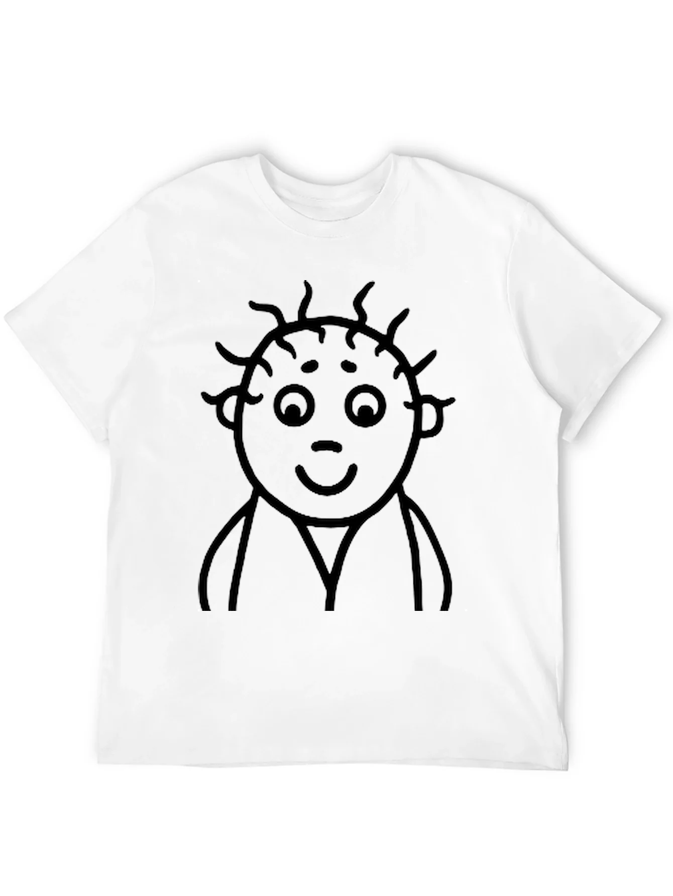 Cartoon Face Black T-Shirt