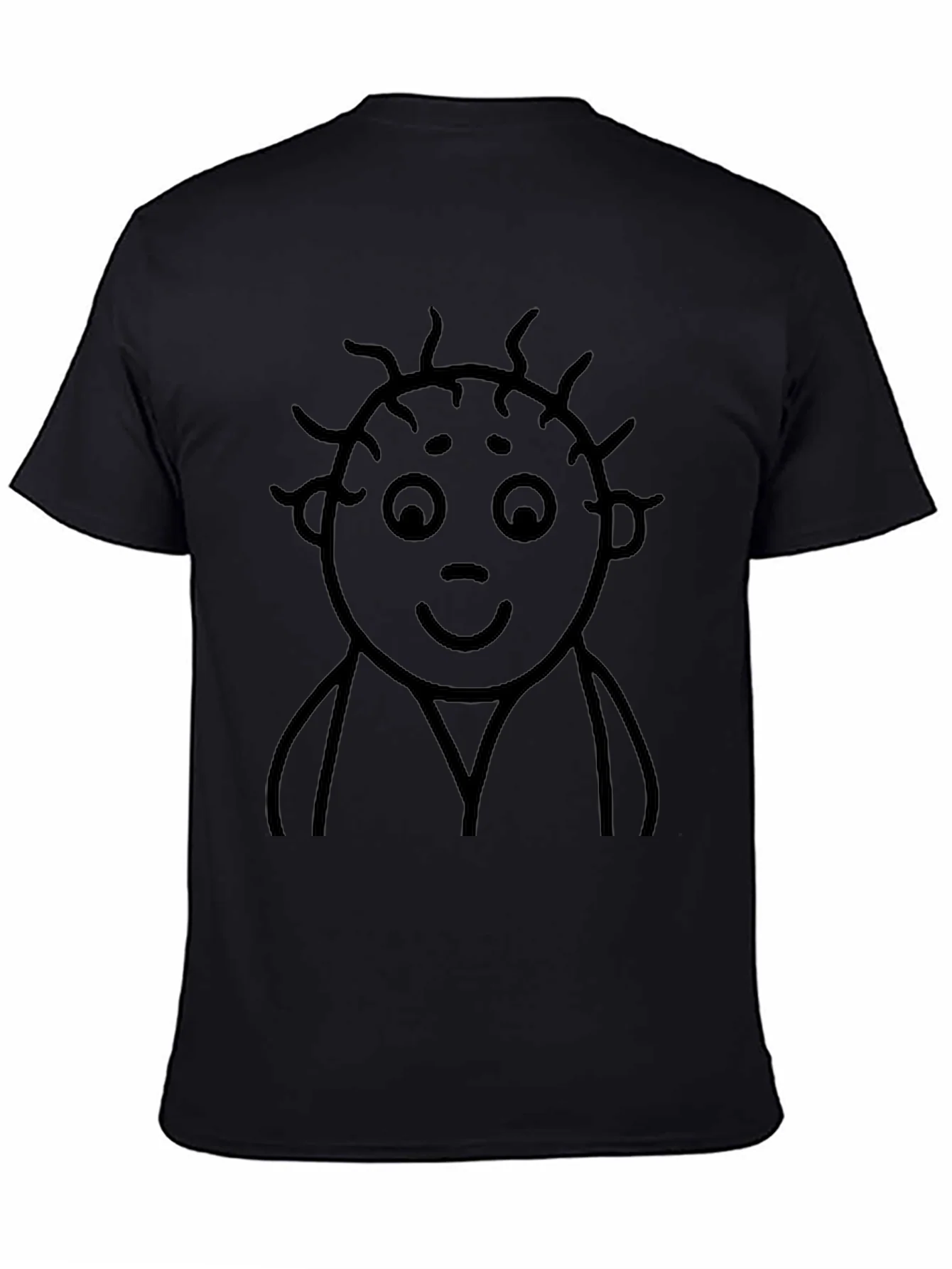 Cartoon Face Black T-Shirt