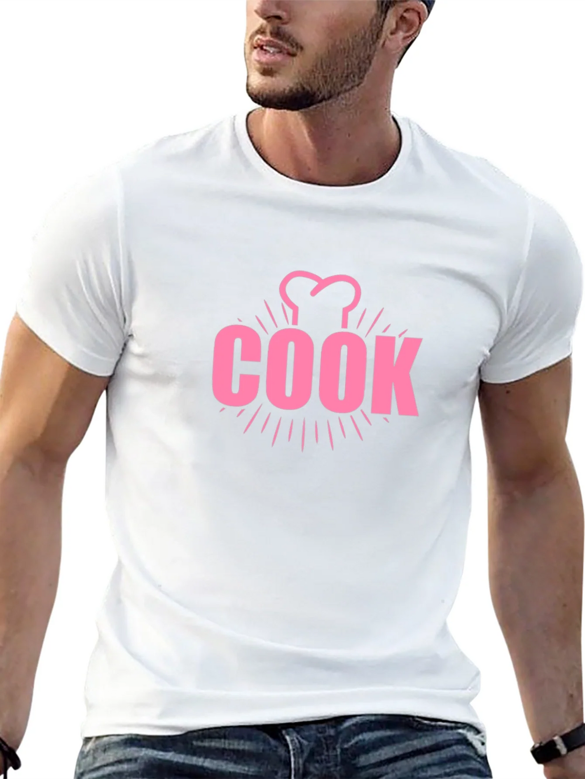 Chef Cook T-Shirt - Pink Design