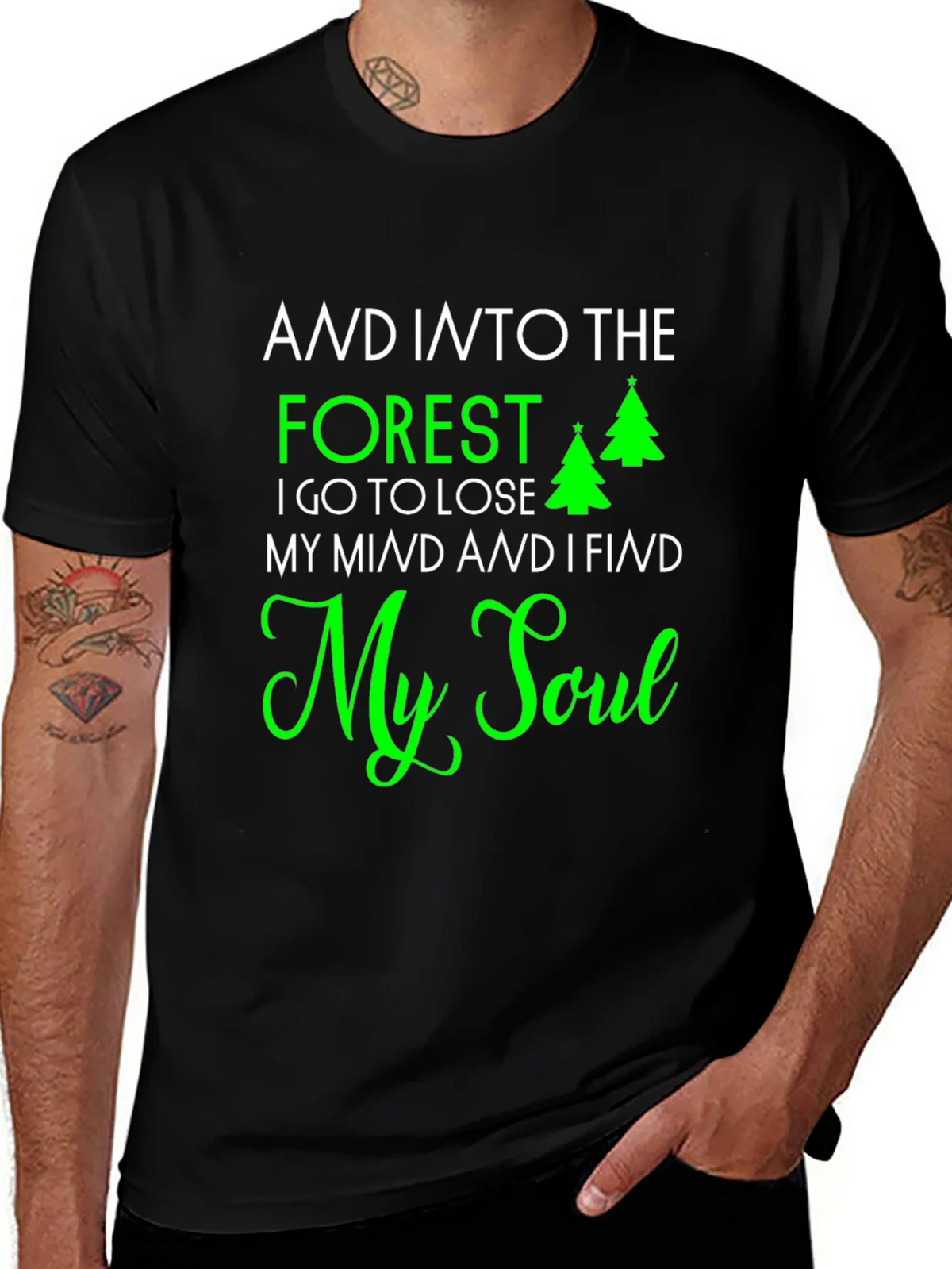 Forest & Soul Graphic Print Tee - Nature Lovers T-Shirt