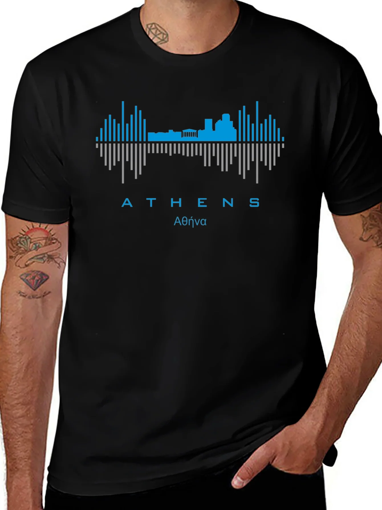 Athens Skyline Graphic Tee