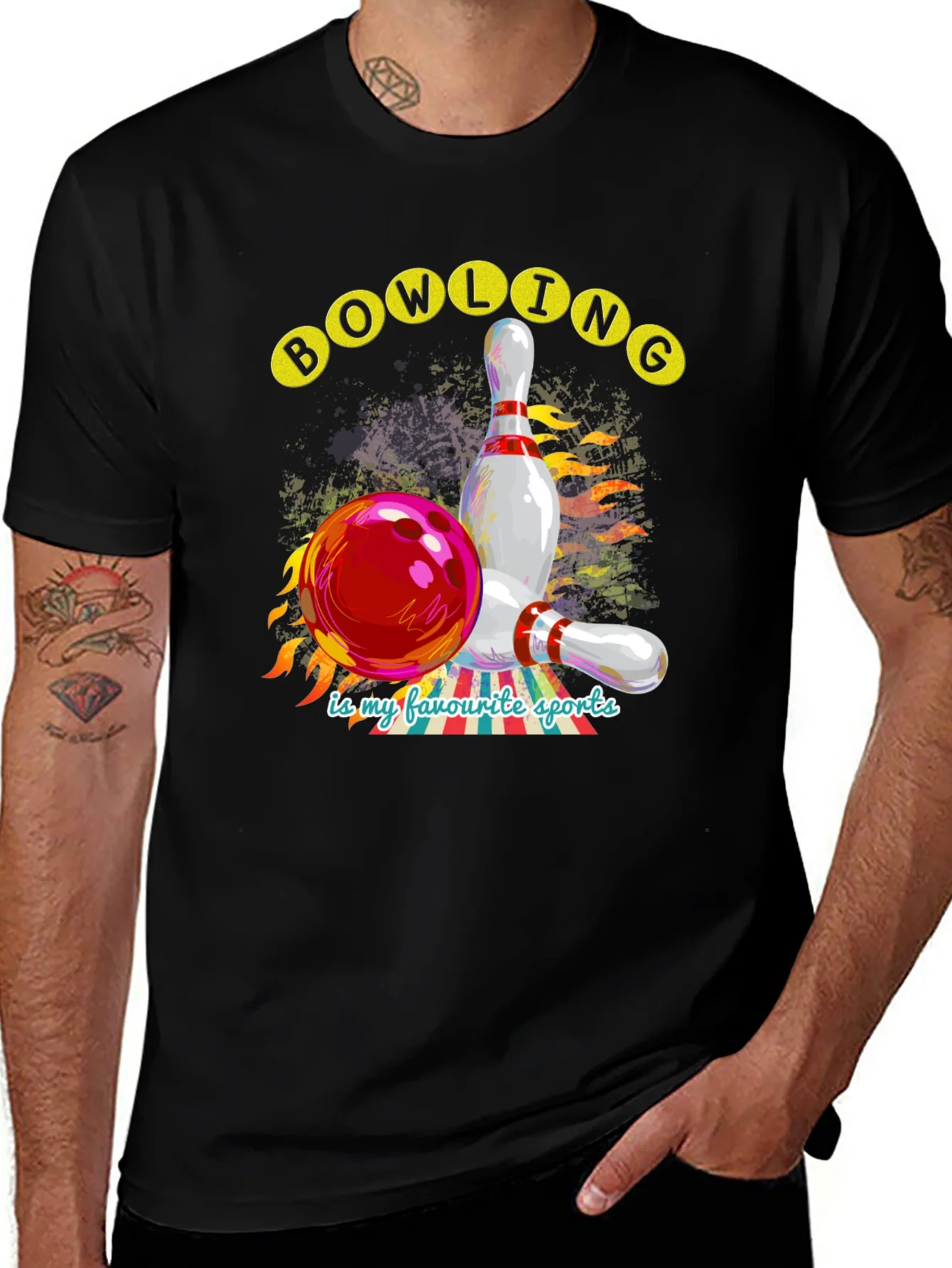 Bowling is My Favorite Sports Graphic Tee