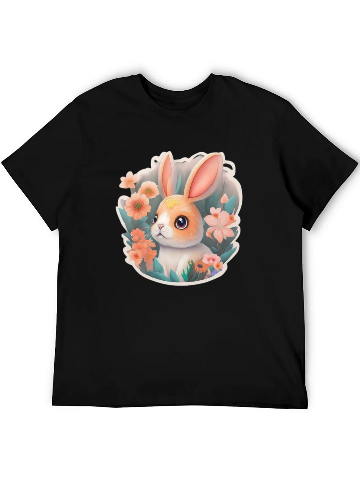 Cute Easter Bunny Floral T-Shirt