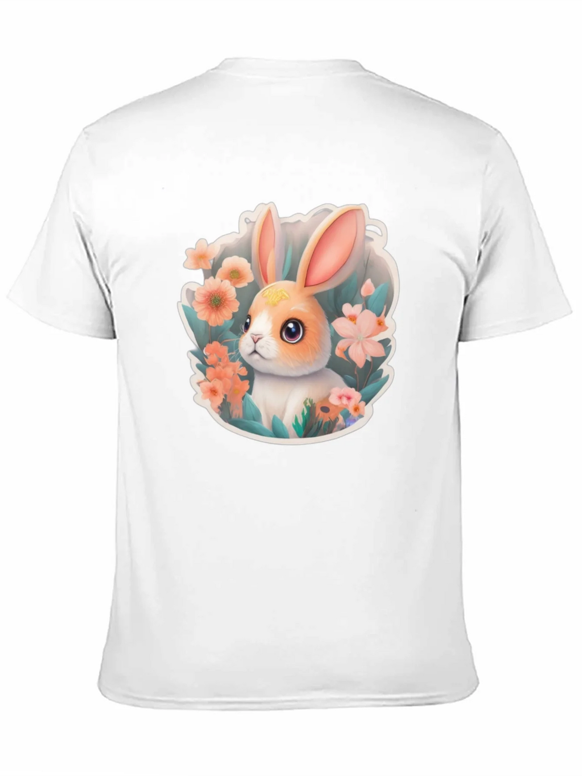 Cute Easter Bunny Floral T-Shirt