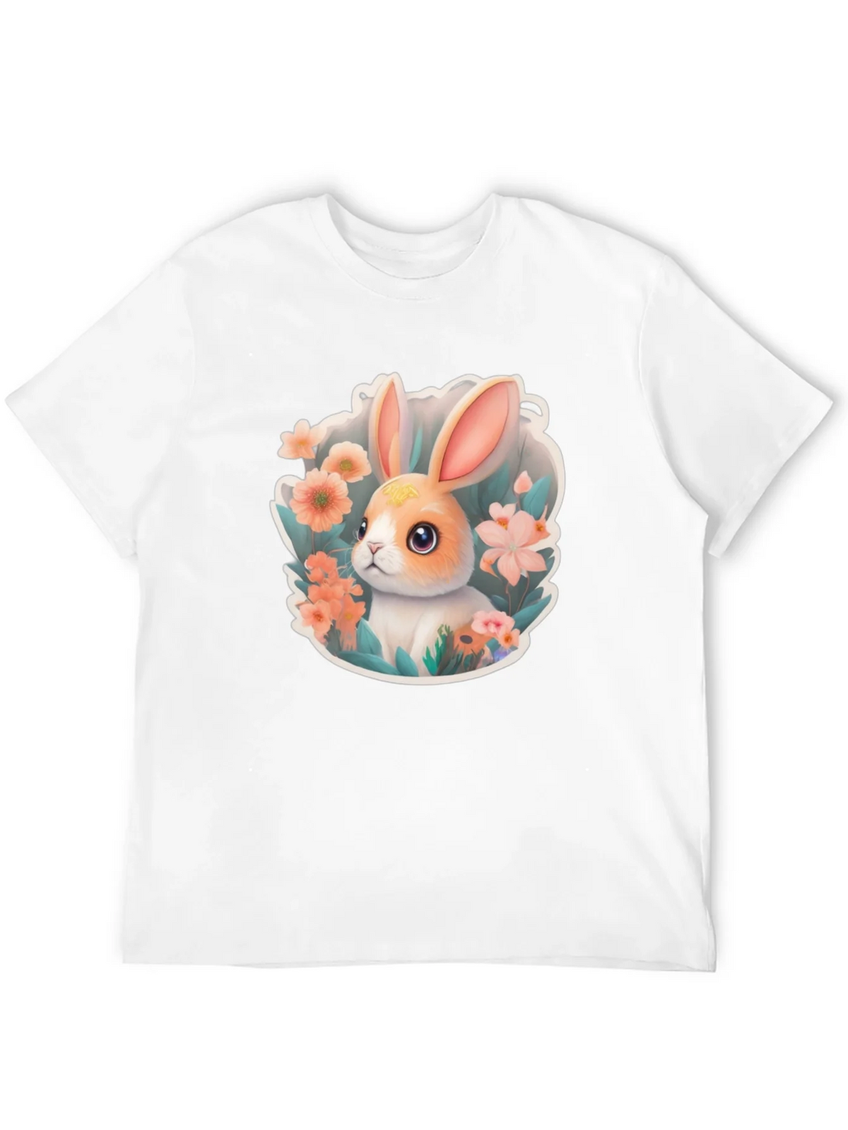Cute Easter Bunny Floral T-Shirt