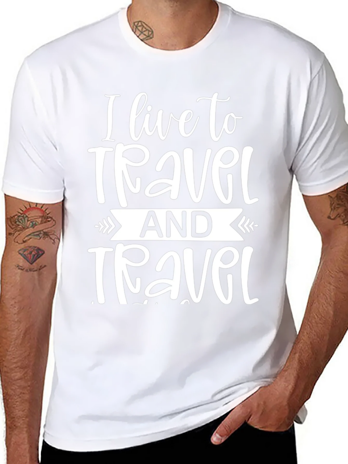 I Live to Travel Graphic T-Shirt
