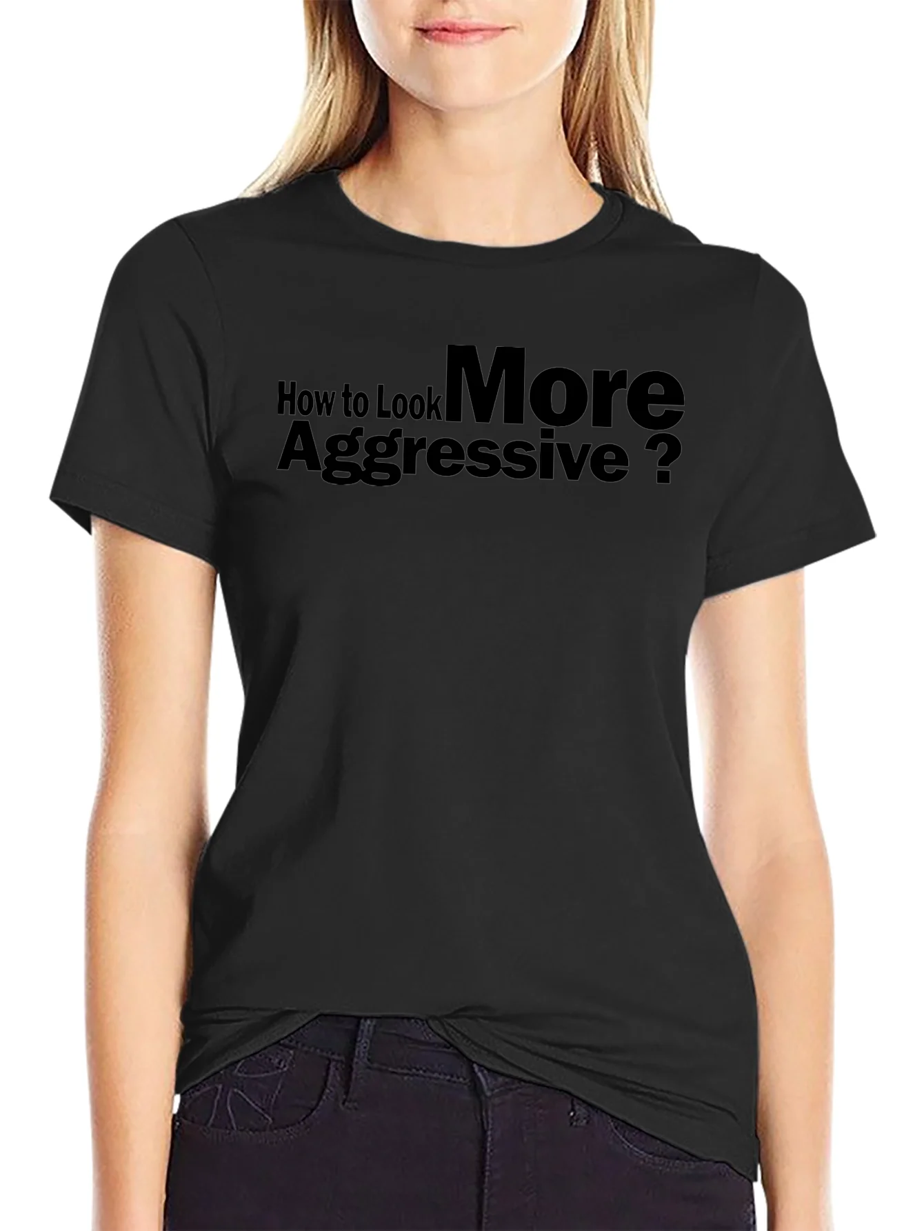 Aggressive Look T-Shirt: Bold Statement Tee