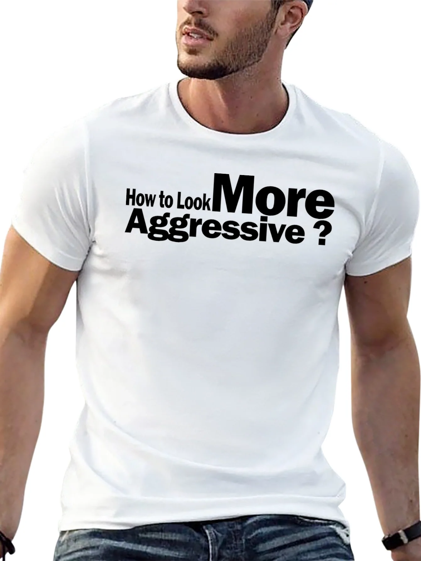 Aggressive Look T-Shirt: Bold Statement Tee