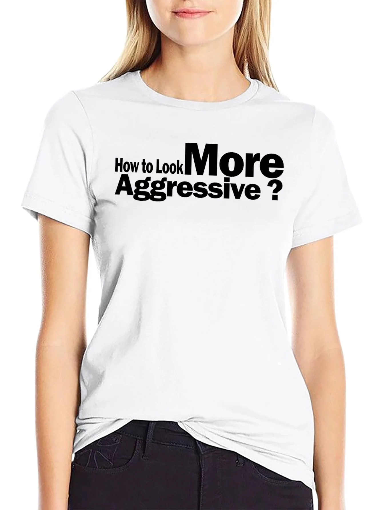 Aggressive Look T-Shirt: Bold Statement Tee