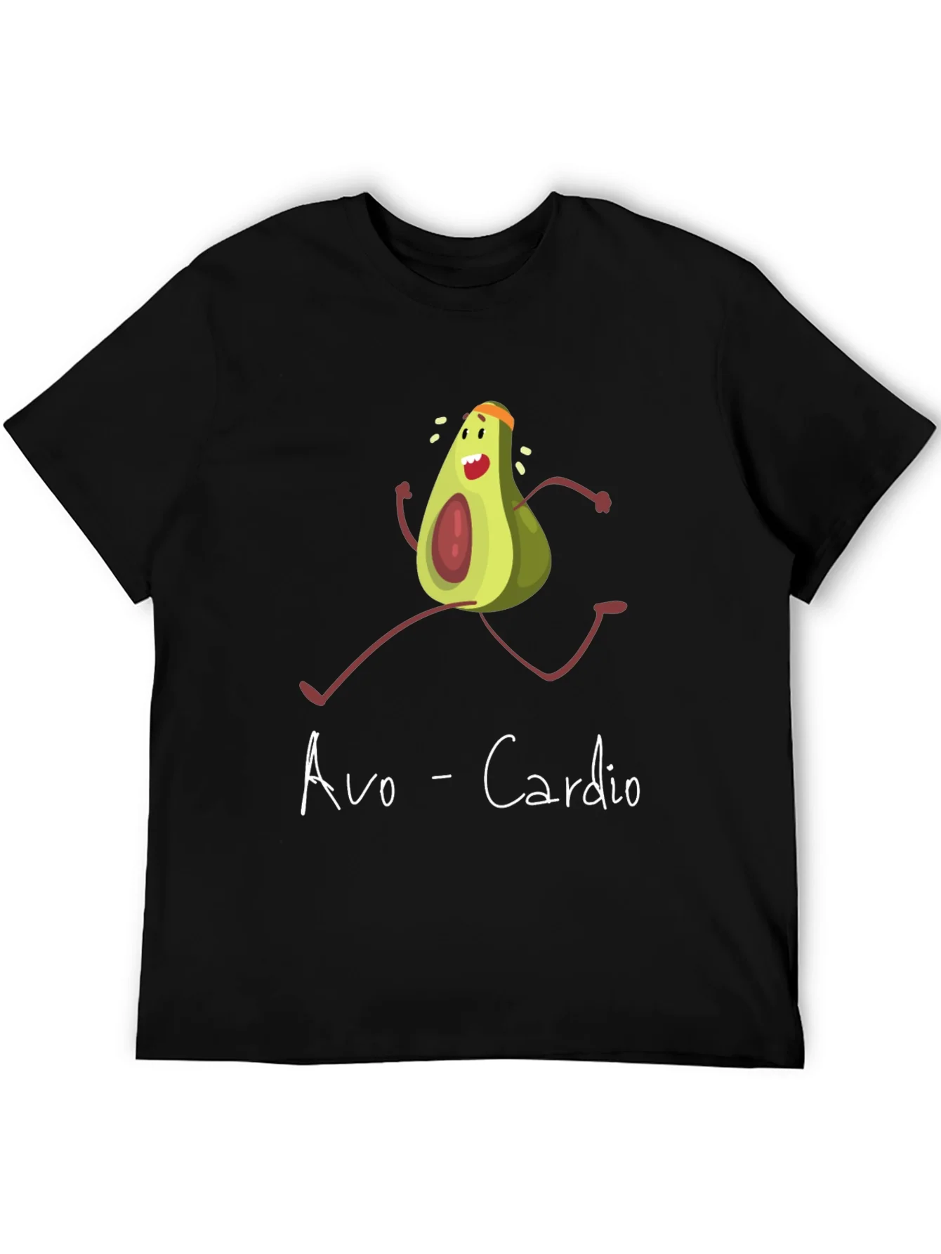 Avo-Cardio Graphic Tee - Funny Avocado Running T-Shirt