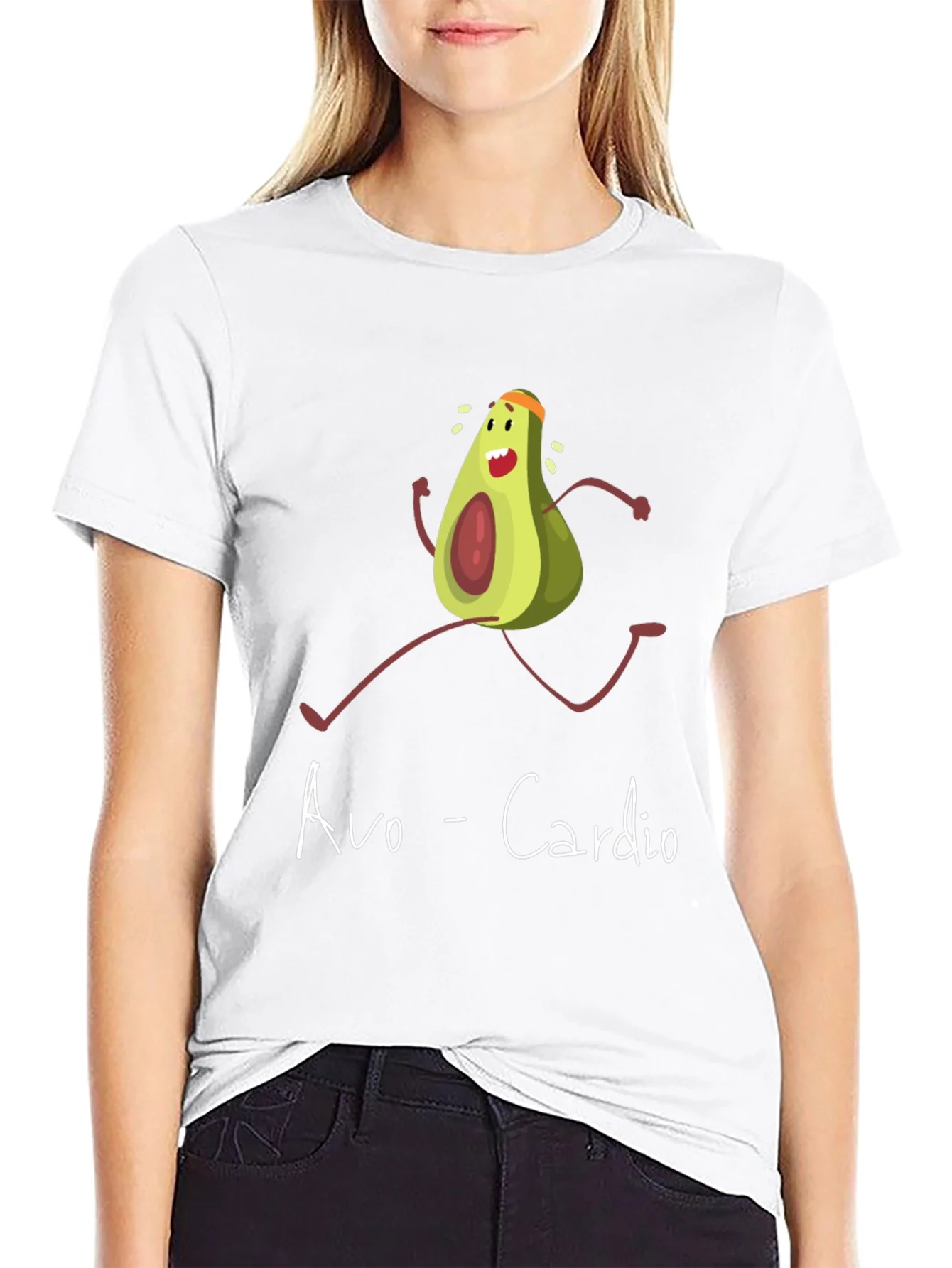 Avo-Cardio Graphic Tee - Funny Avocado Running T-Shirt