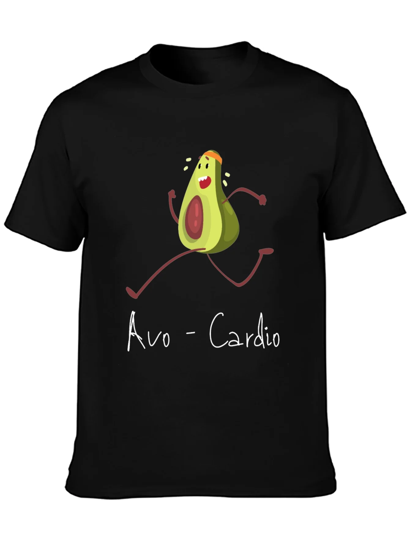 Avo-Cardio Graphic Tee - Funny Avocado Running T-Shirt