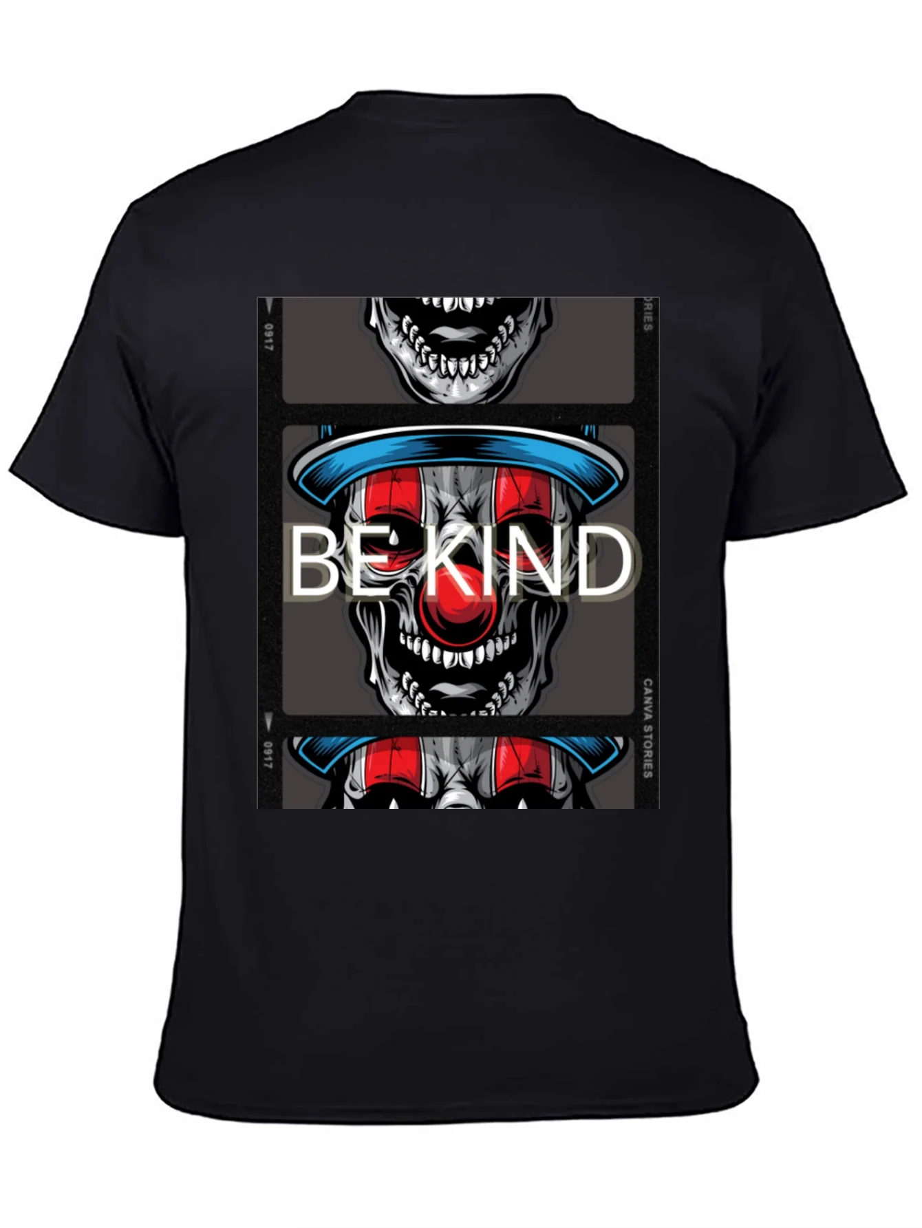 Be Kind Clown Skull Graphic T-Shirt