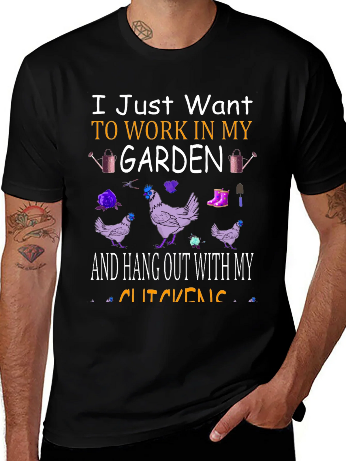 Garden & Chickens T-Shirt: Work in My Garden Tee