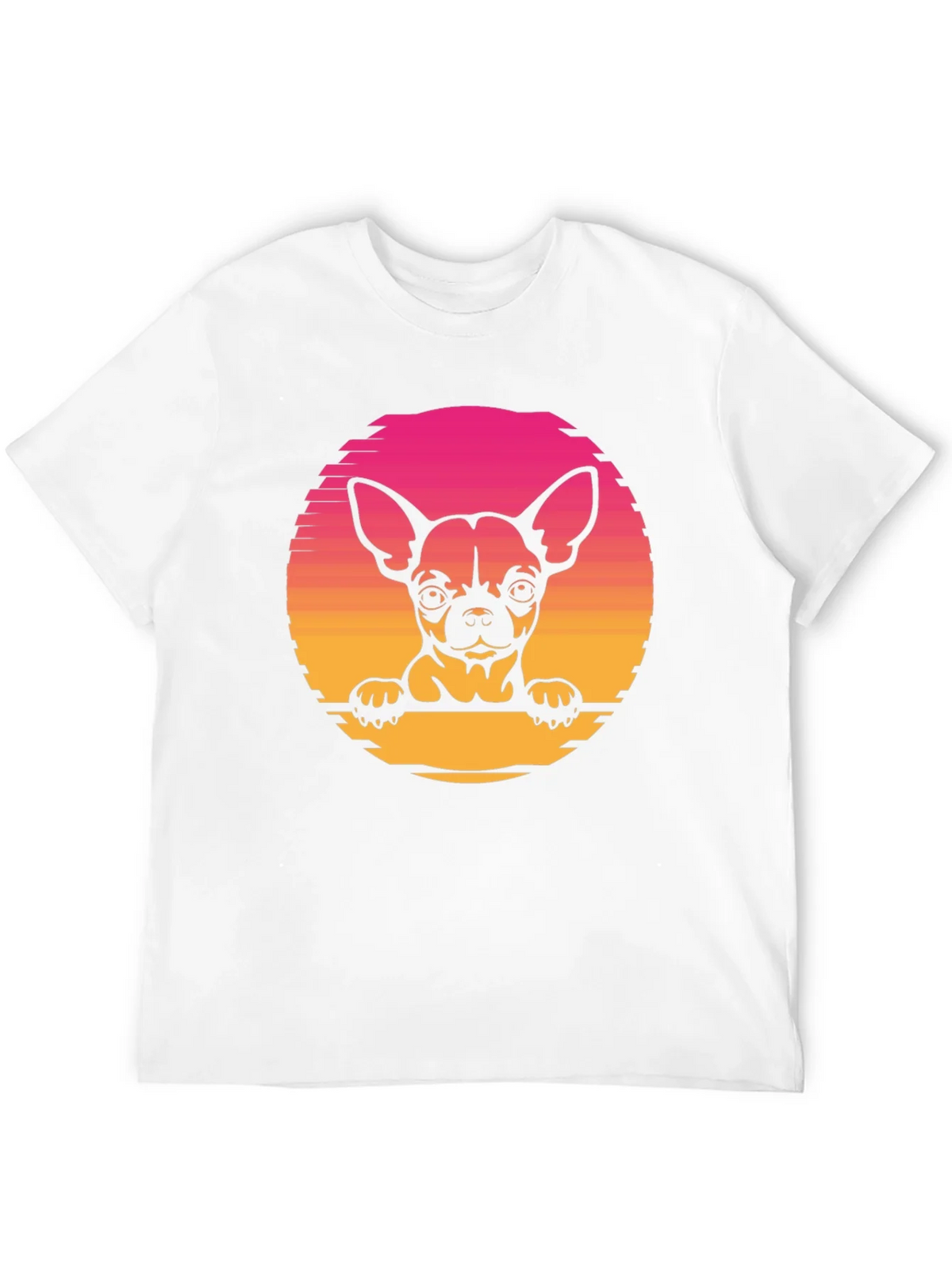 Chihuahua Sunset Graphic Tee - Unisex Black T-Shirt
