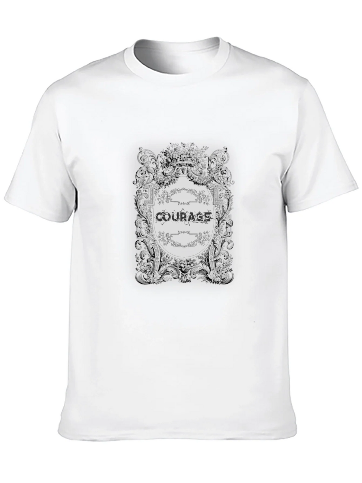 Courage Vintage Graphic Black T-Shirt