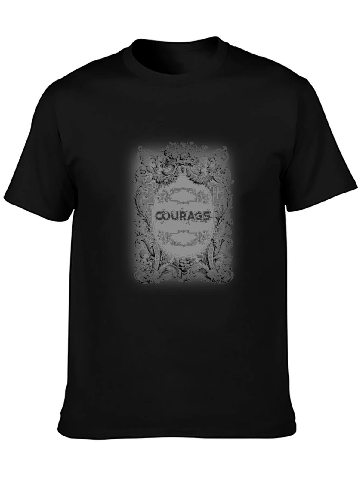 Courage Vintage Graphic Black T-Shirt