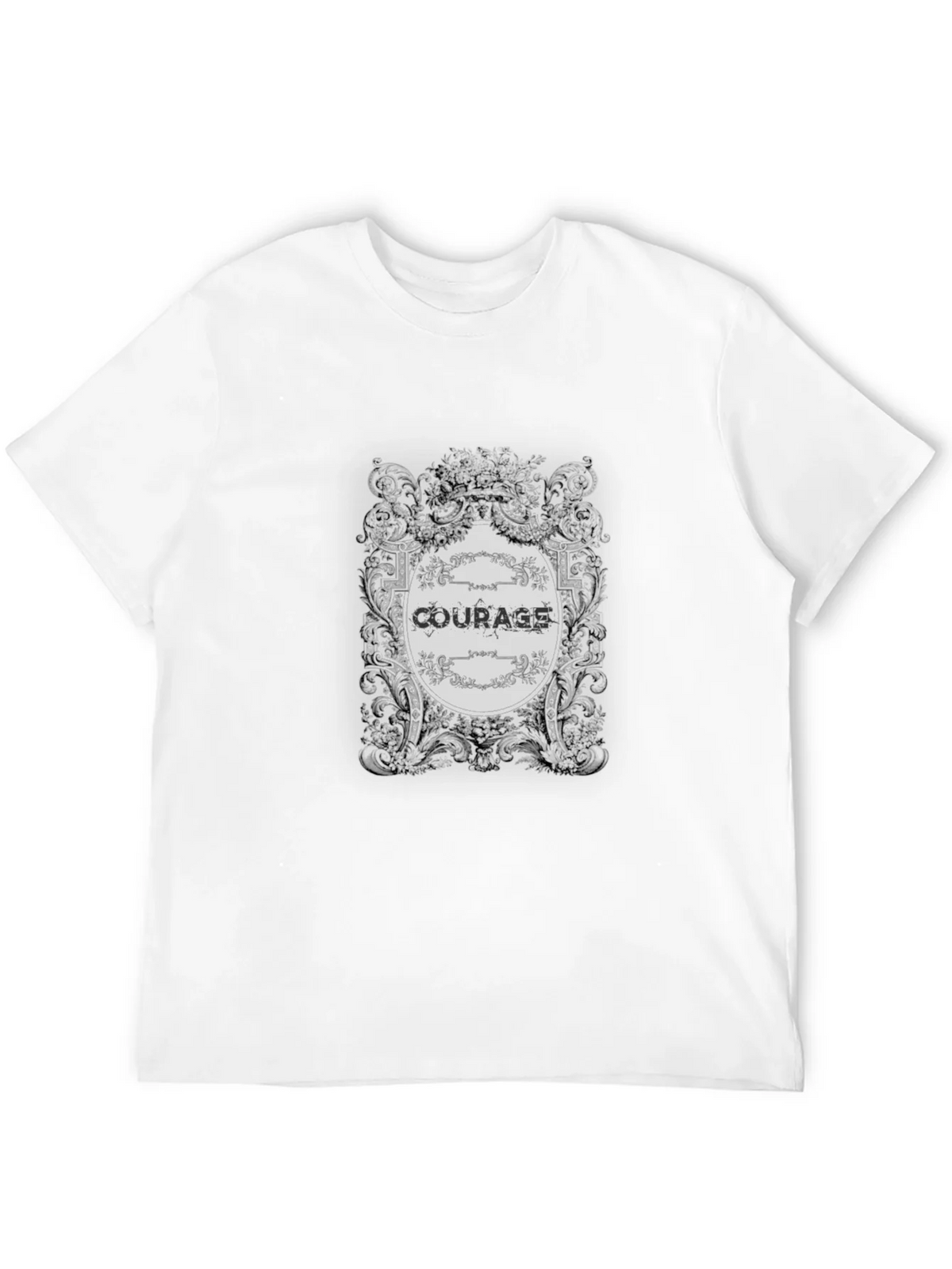 Courage Vintage Graphic Black T-Shirt