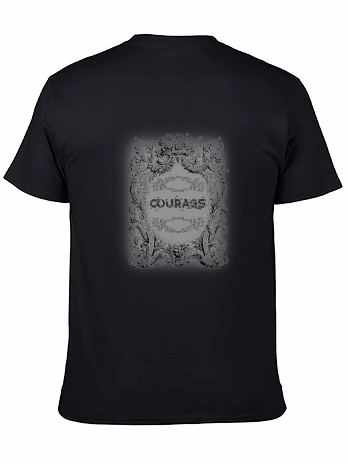 Courage Vintage Graphic Black T-Shirt
