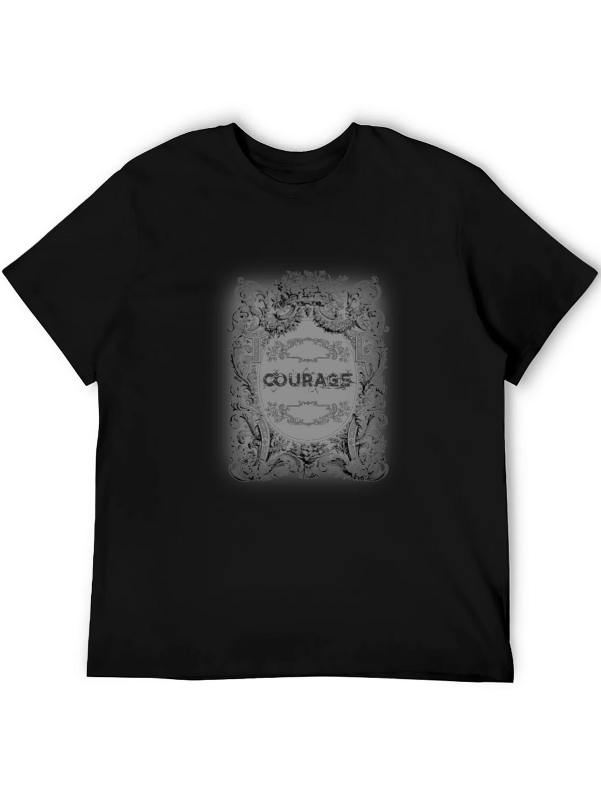 Courage Vintage Graphic Black T-Shirt