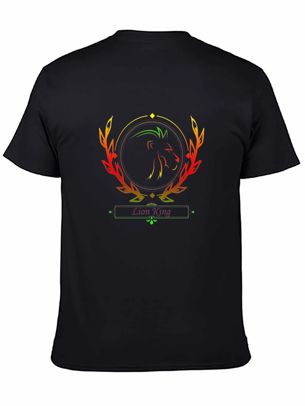 Lion King Graphic Tee - Black Cotton T-Shirt