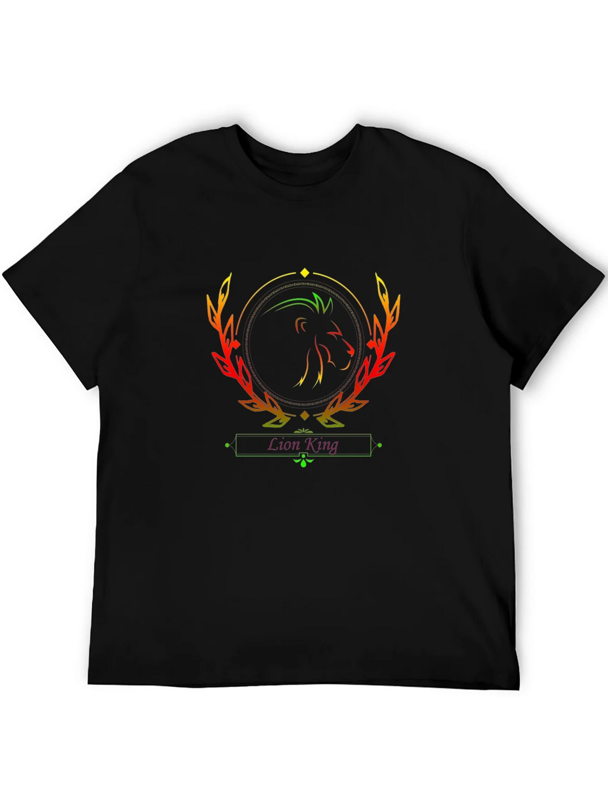 Lion King Graphic Tee - Black Cotton T-Shirt