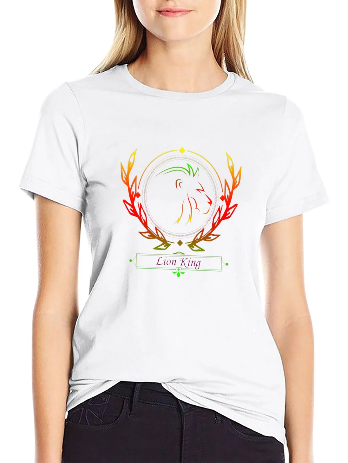 Lion King Graphic Tee - Black Cotton T-Shirt