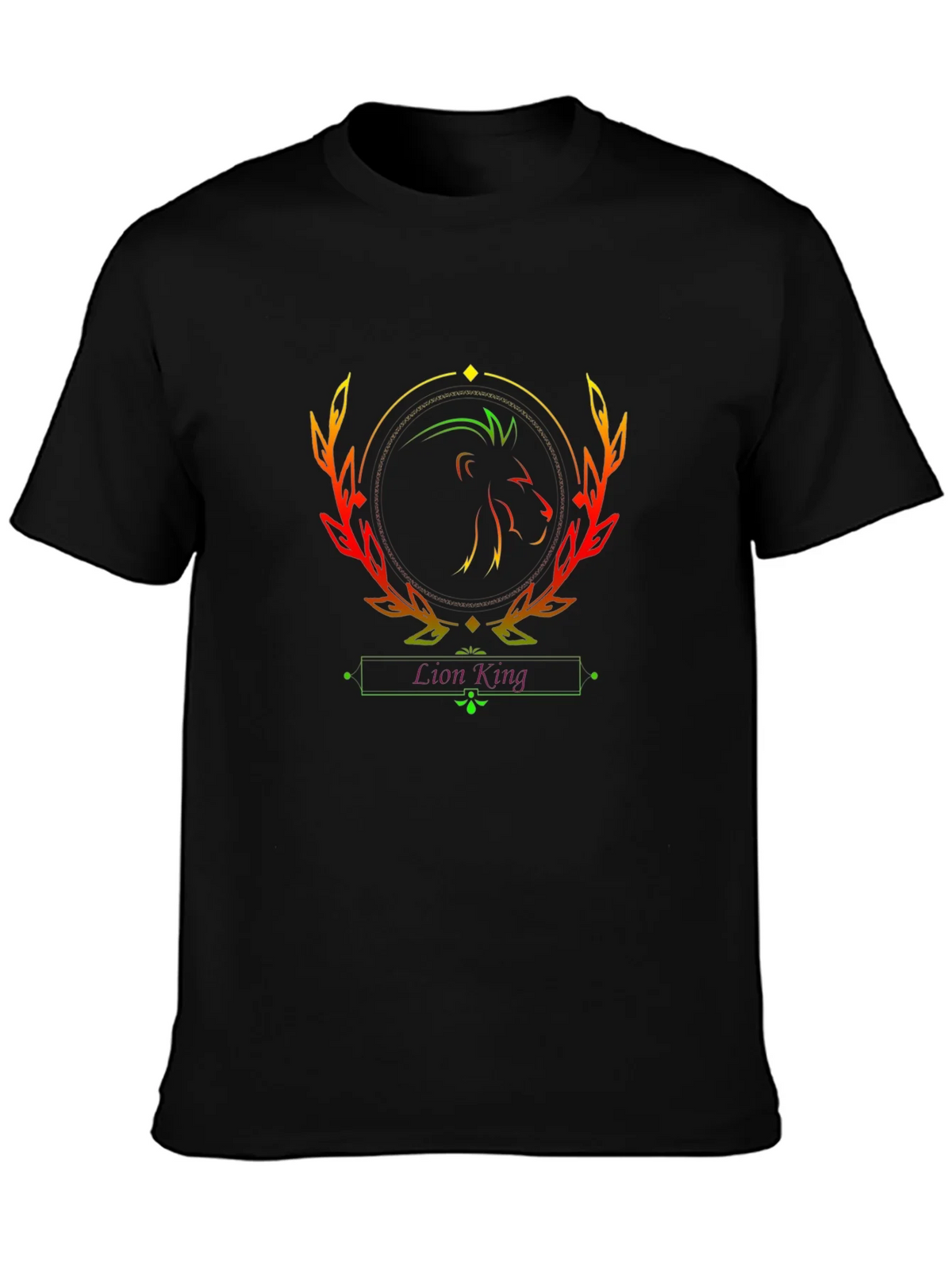 Lion King Graphic Tee - Black Cotton T-Shirt