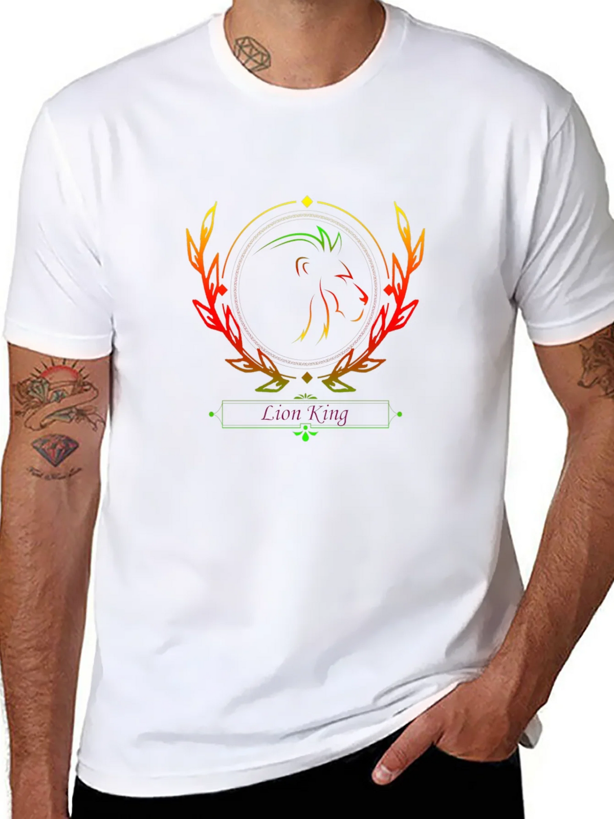 Lion King Graphic Tee - Black Cotton T-Shirt