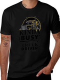 Kinda Busy Truck Driver Graphic T-Shirt