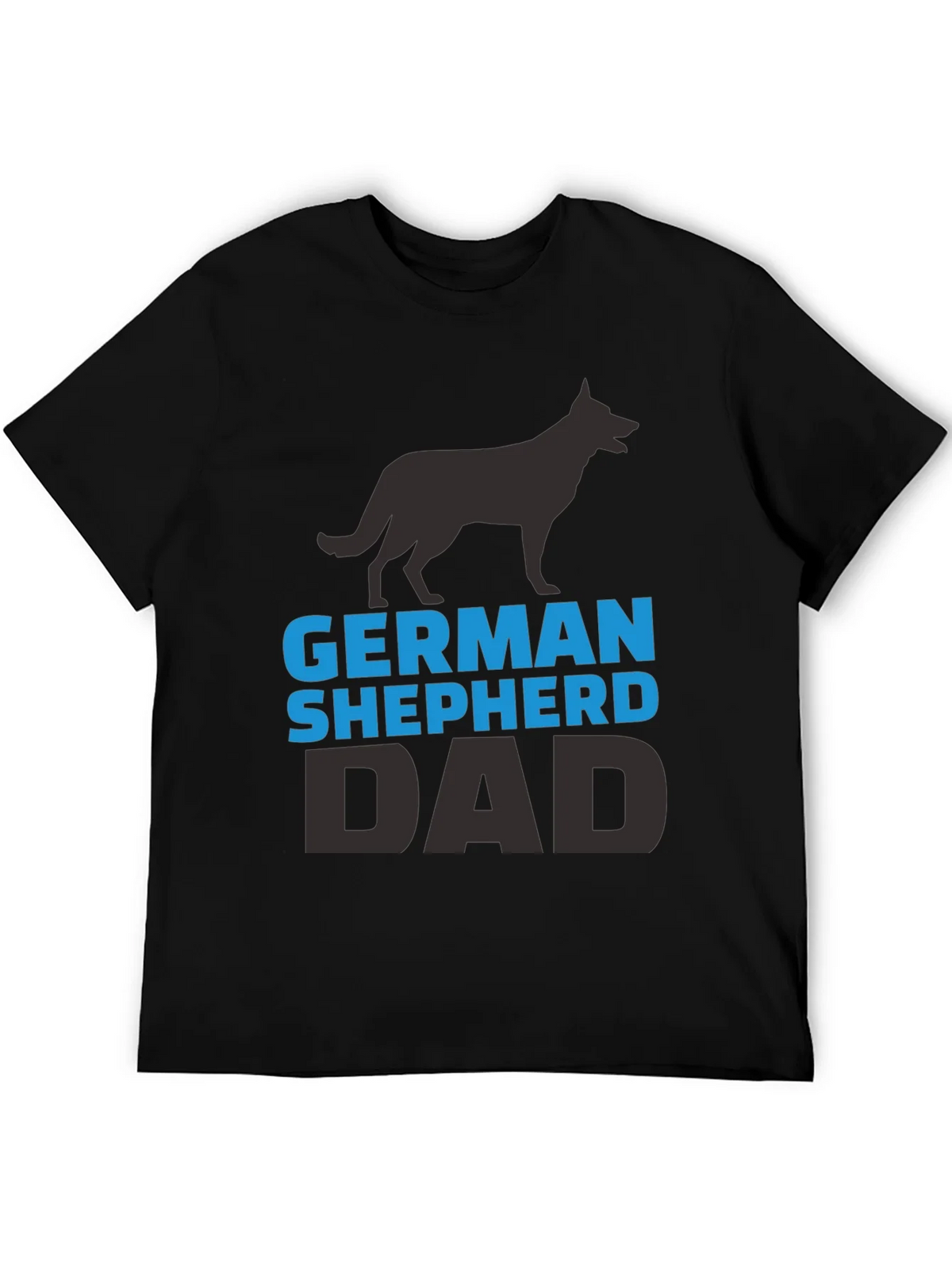 German Shepherd Dad Black T-Shirt