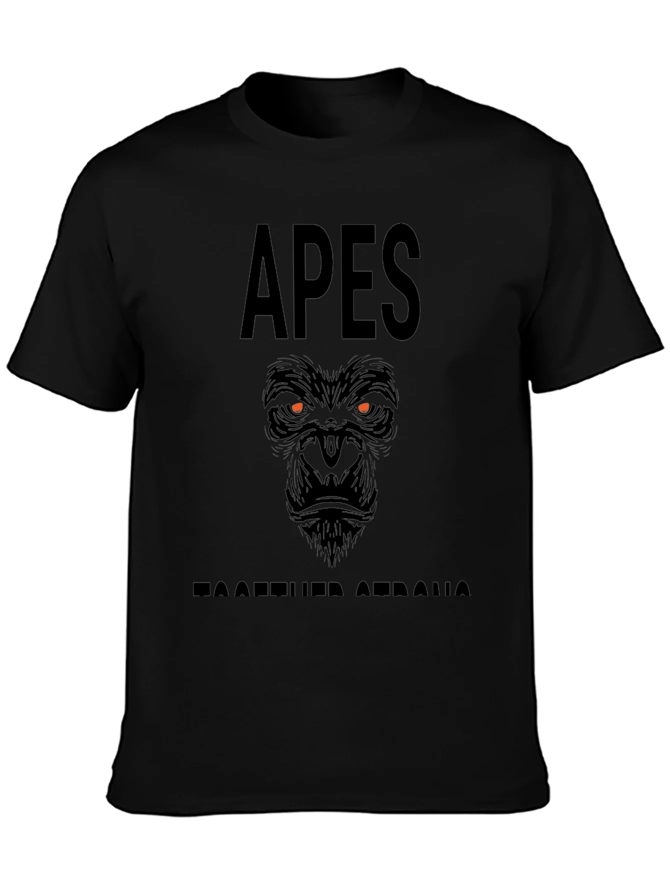 Apes Together Strong Graphic Tee - Black Crew Neck