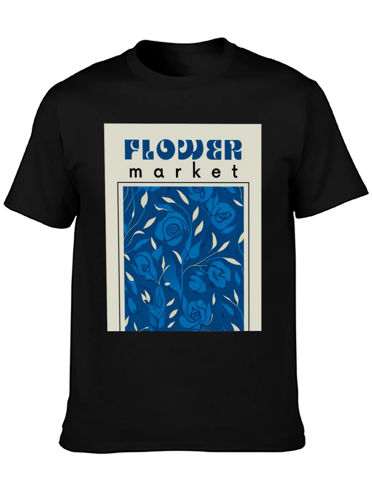 Flower Market Graphic Tee - Retro Floral Design
