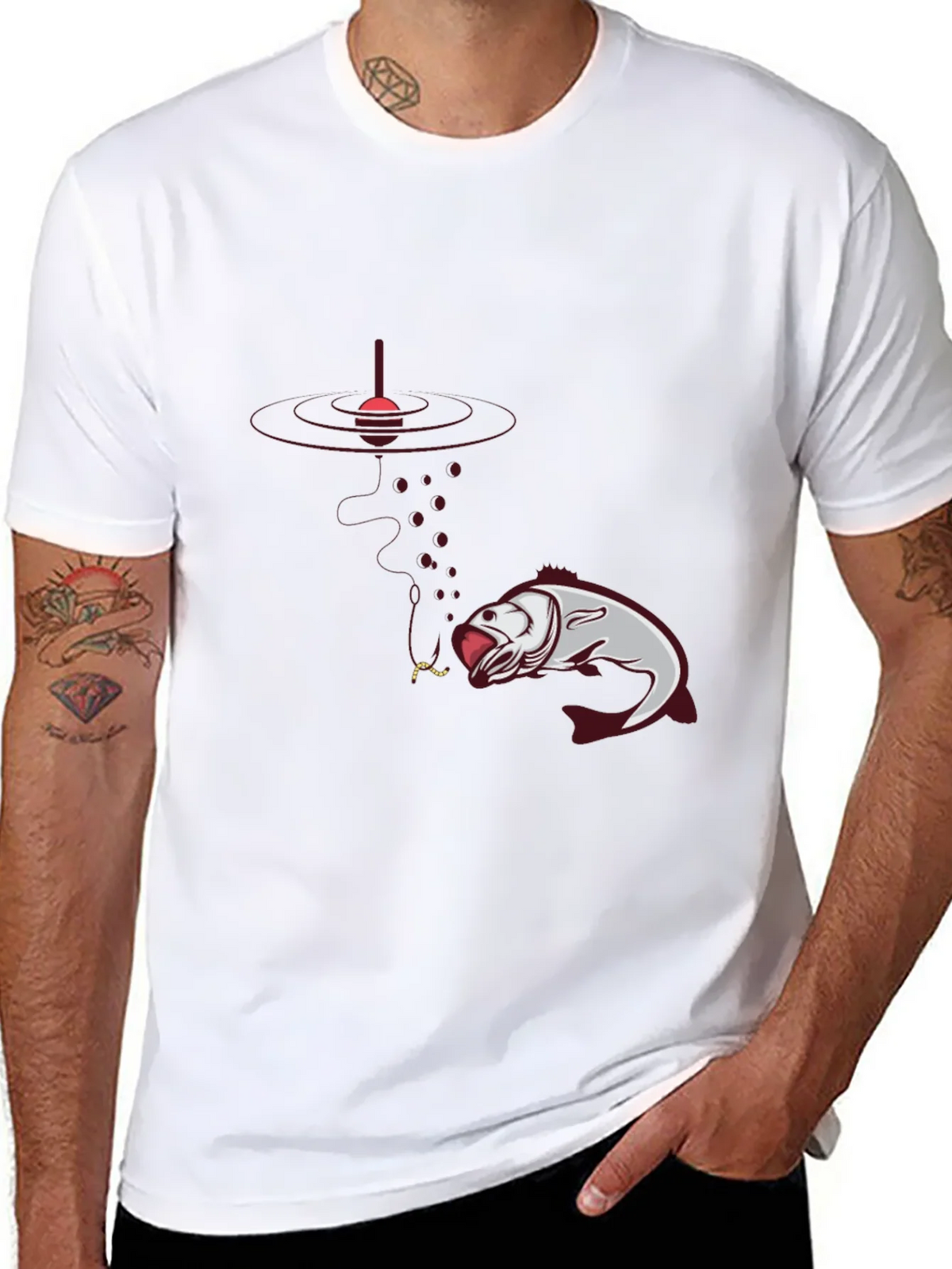 Fishing Graphic Black T-Shirt - Anglers Delight
