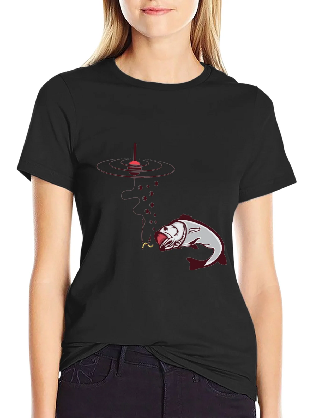Fishing Graphic Black T-Shirt - Anglers Delight