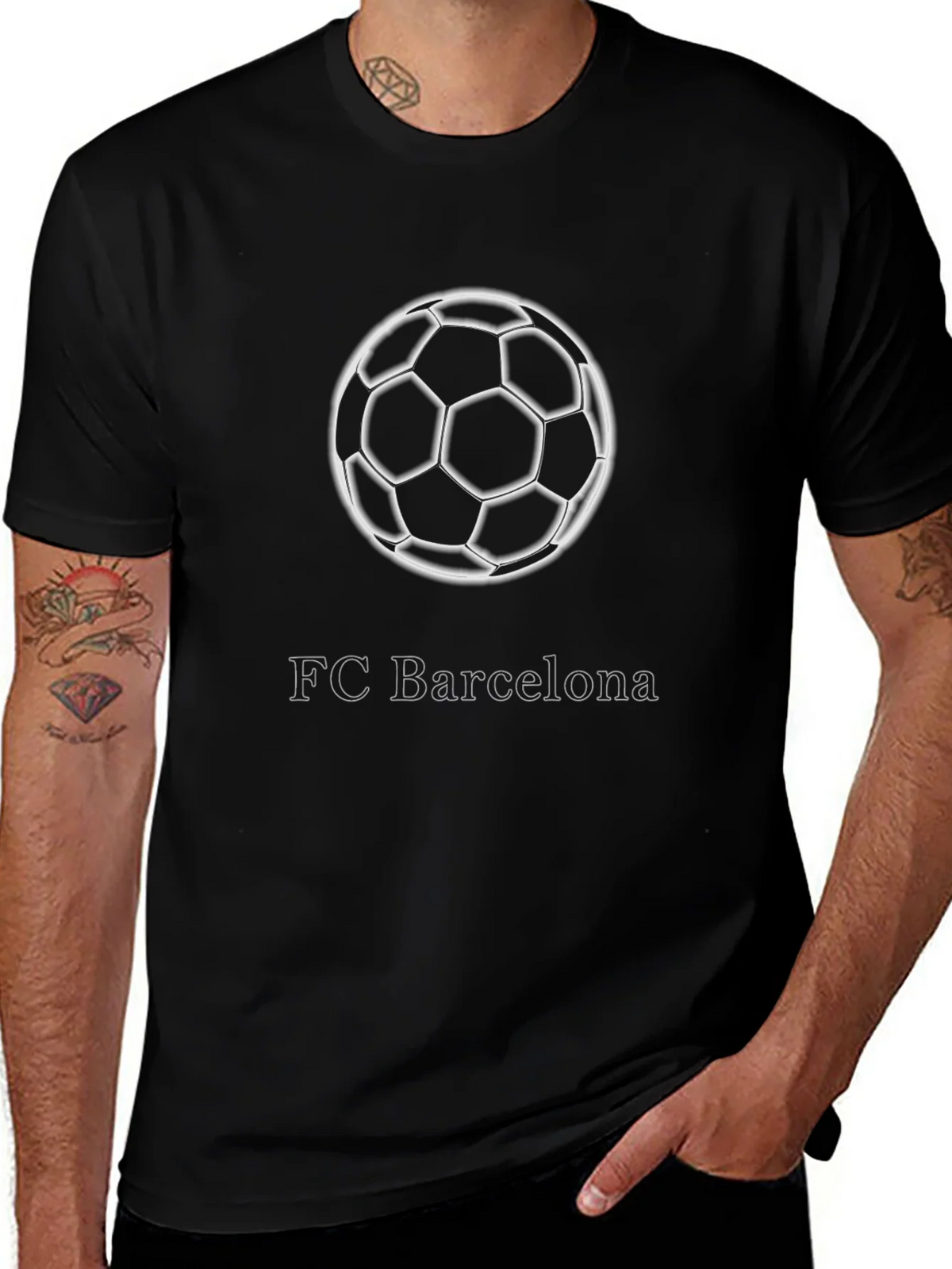 FC Barcelona Soccer Ball Graphic T-Shirt