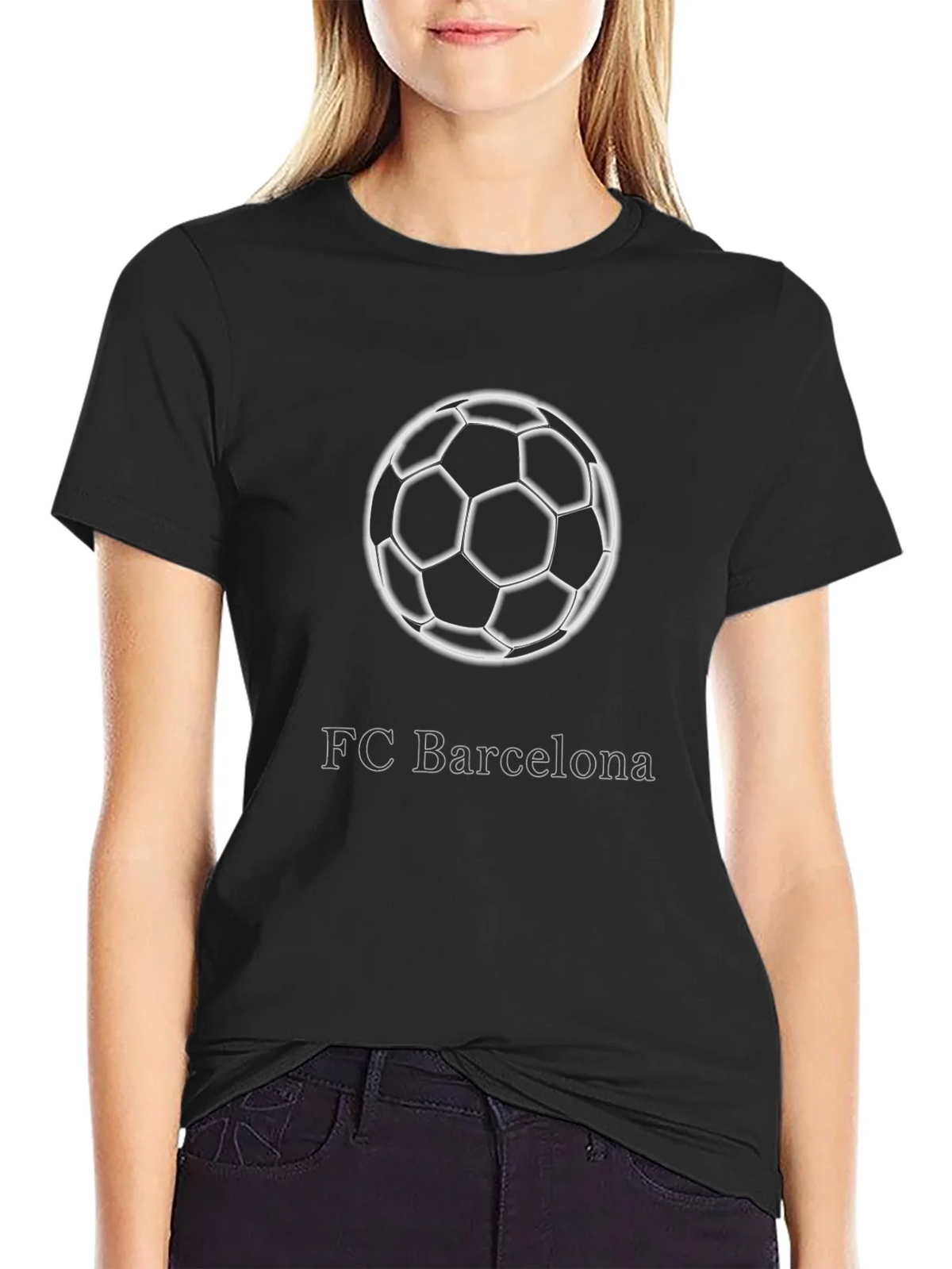 FC Barcelona Soccer Ball Graphic T-Shirt