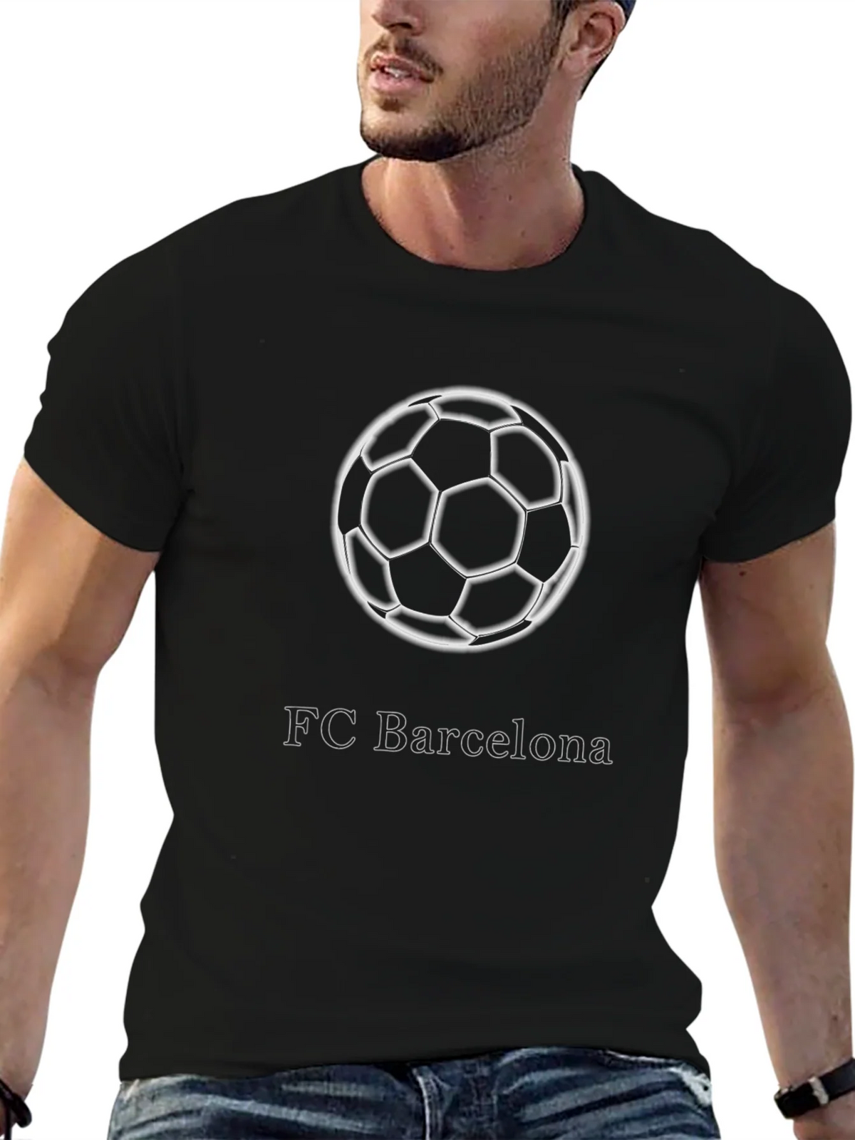 FC Barcelona Soccer Ball Graphic T-Shirt
