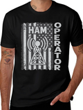 Ham Operator American Flag T-Shirt