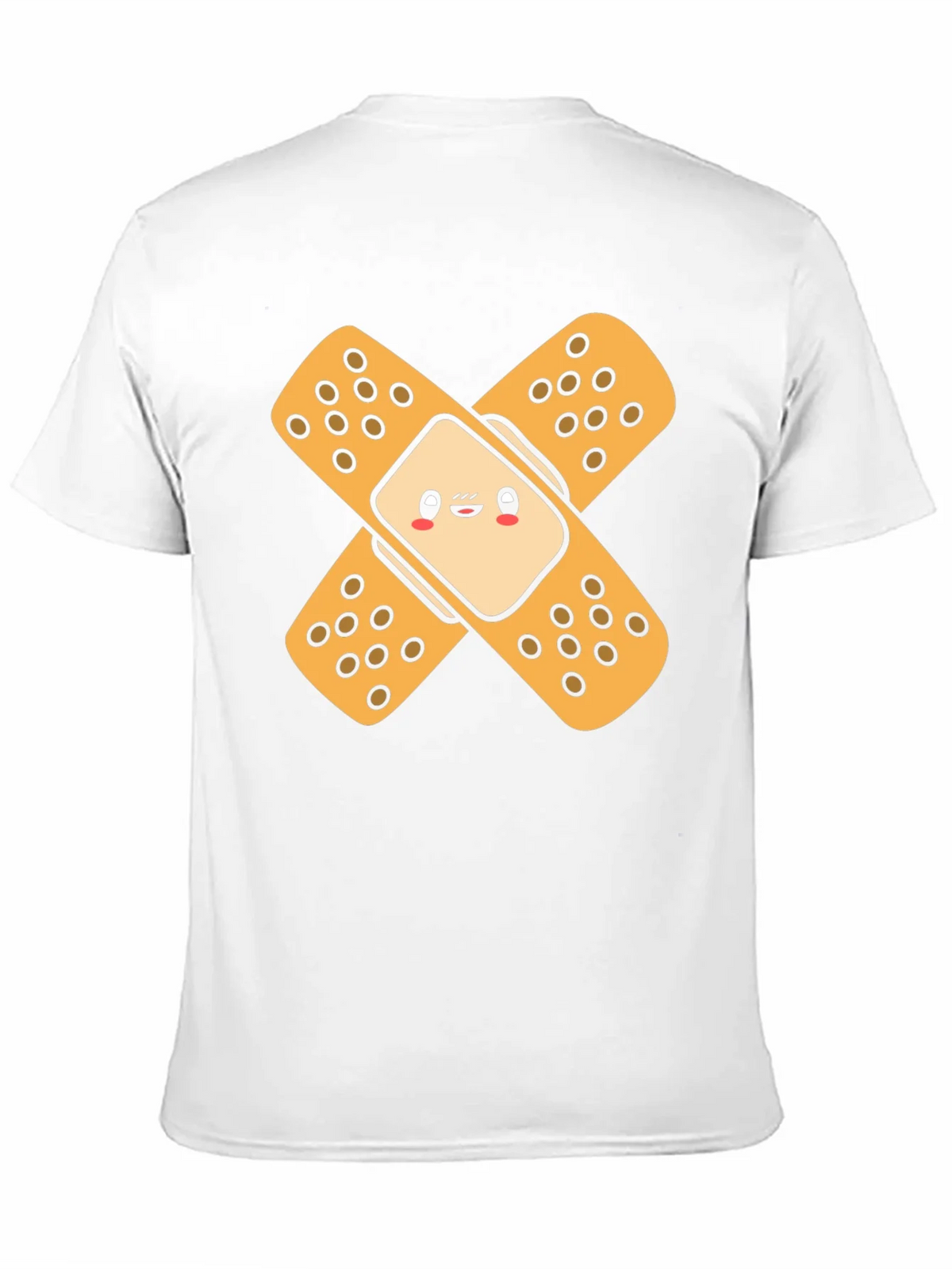 Cute Band-Aid Graphic Black T-Shirt