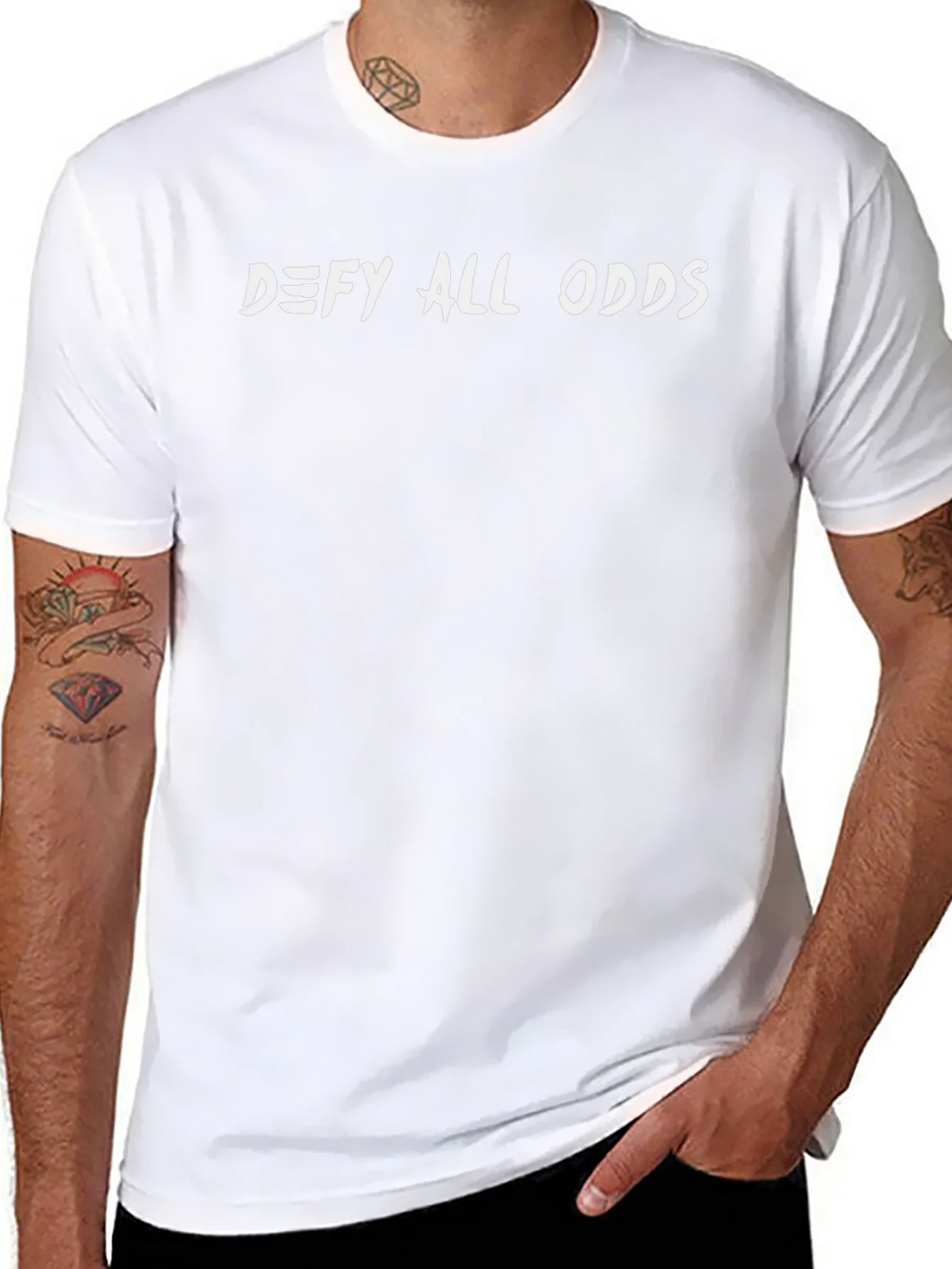Defy All Odds Black Graphic Tee