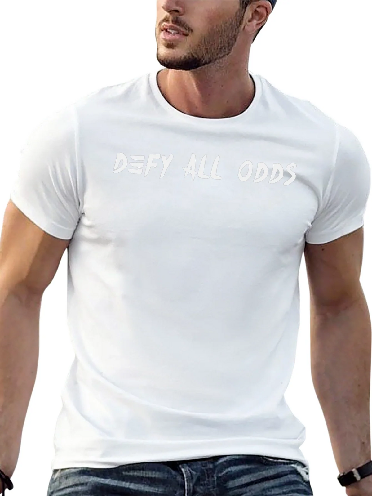 Defy All Odds Black Graphic Tee