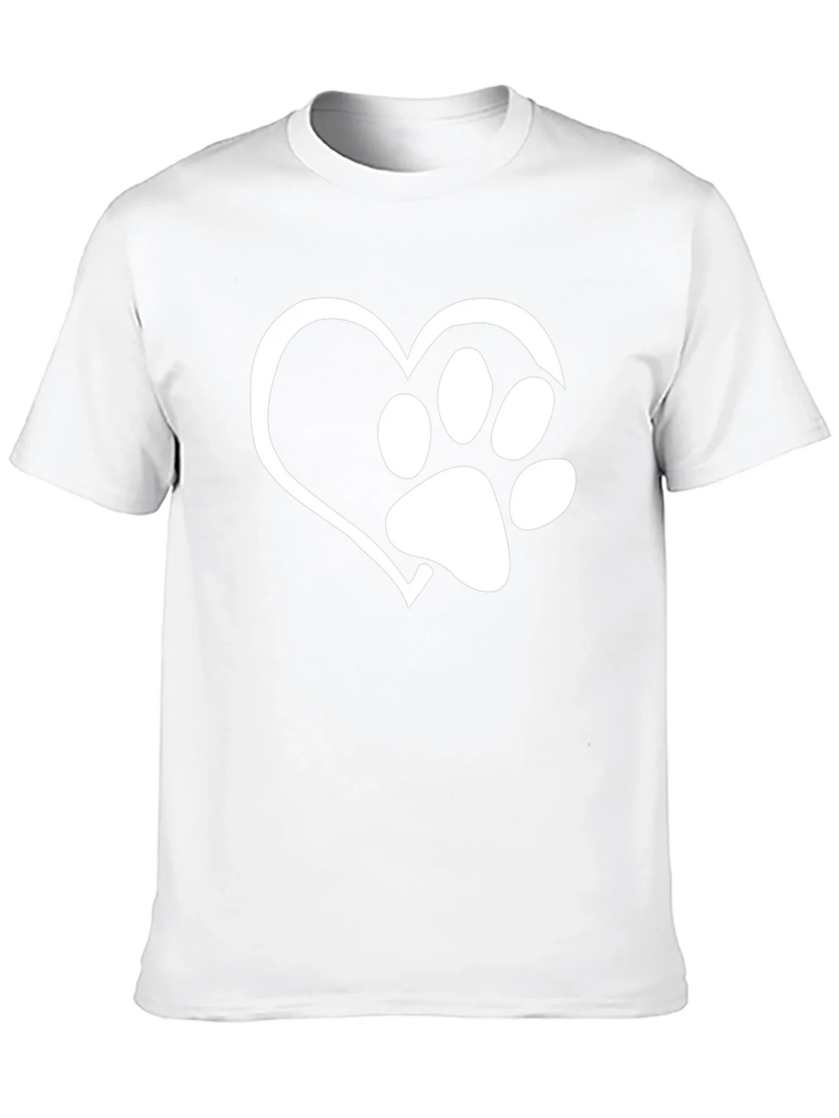 Heart Paw Print T-Shirt - Dog Lover Tee