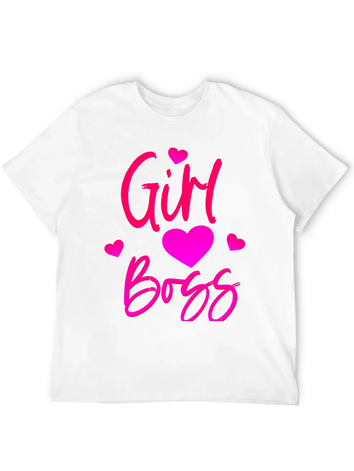 Girl Boss Black T-Shirt with Pink Design