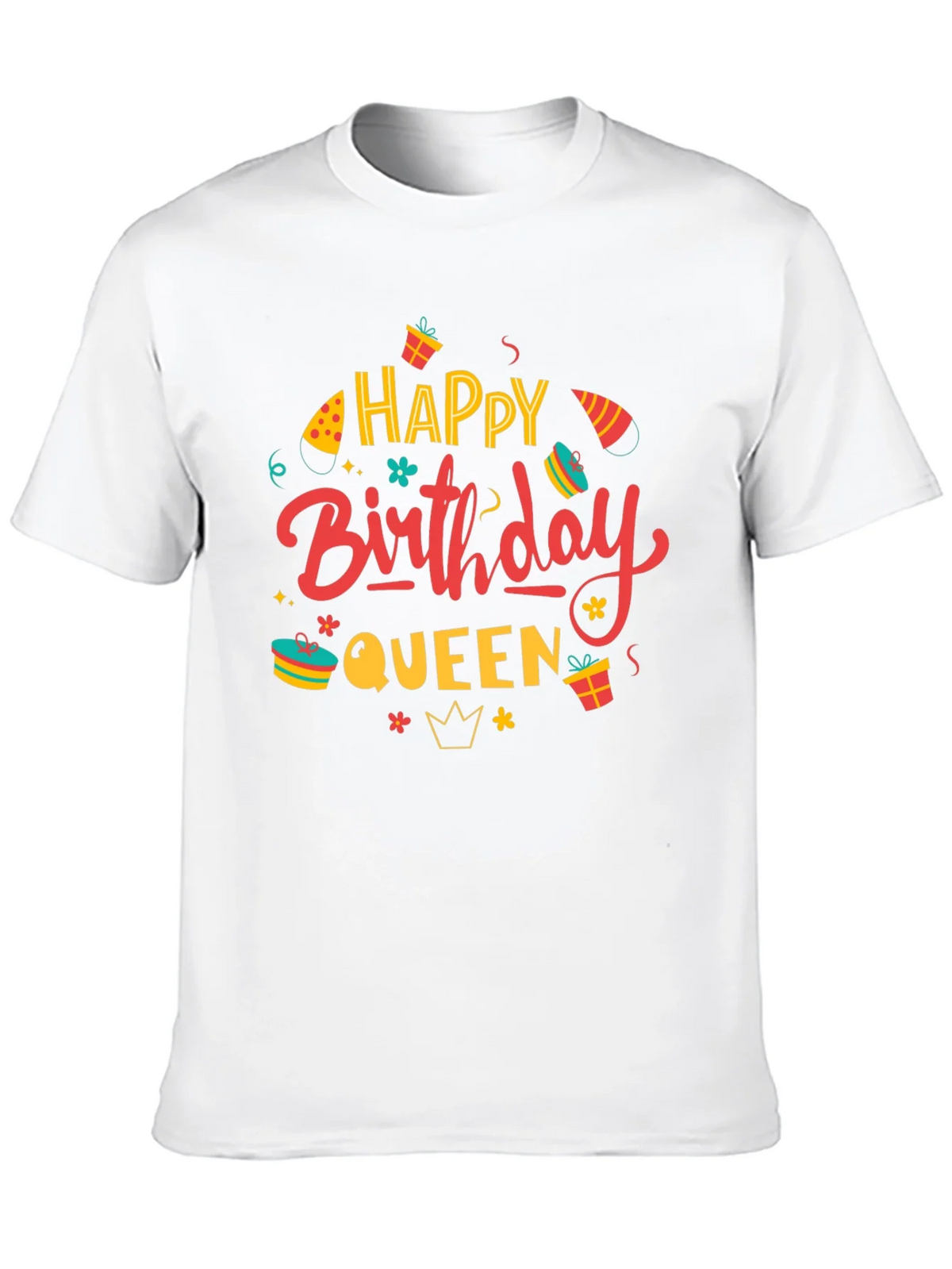 Happy Birthday Queen Black Graphic Tee