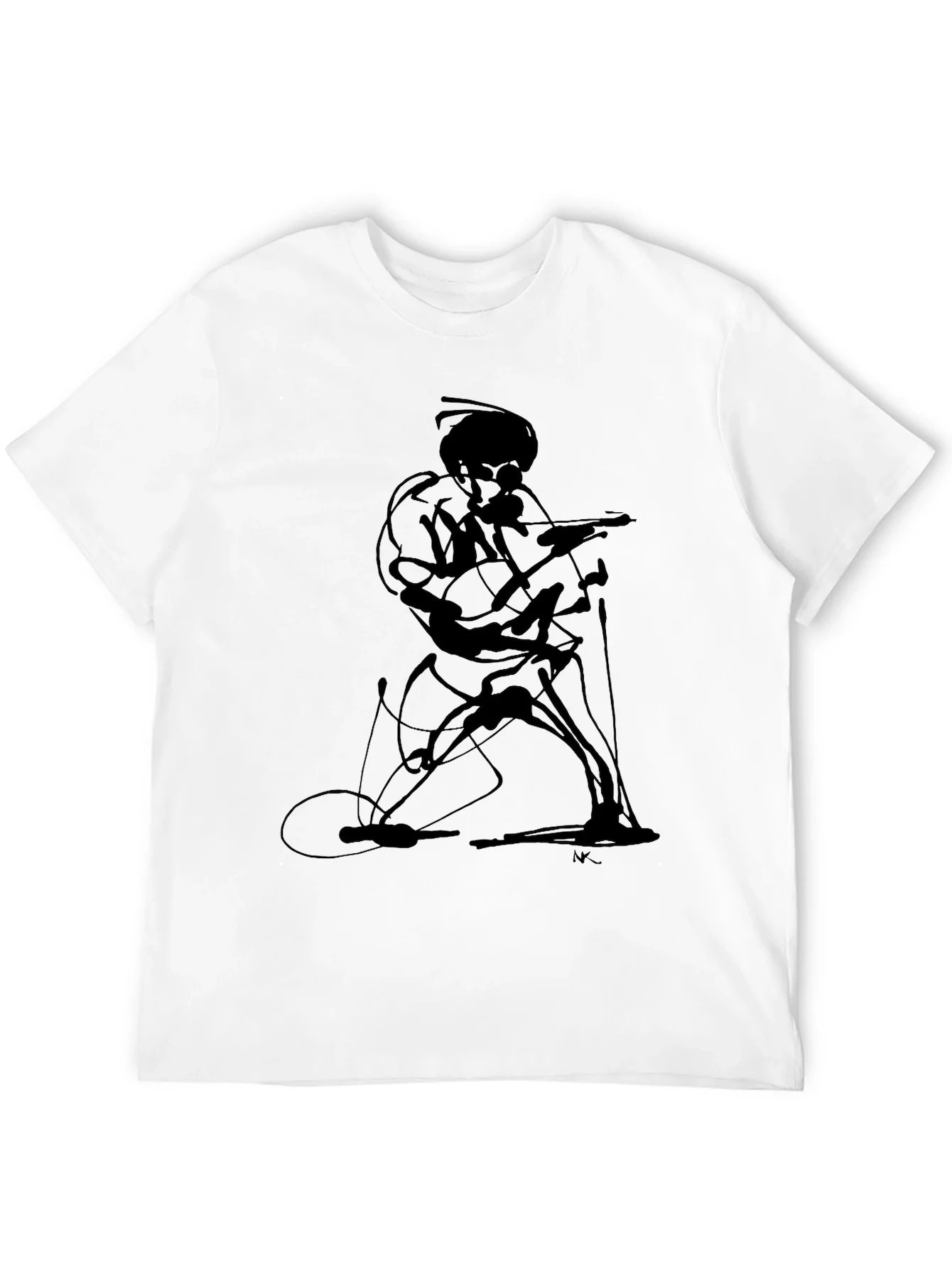 Abstract Guitarist Graphic Tee