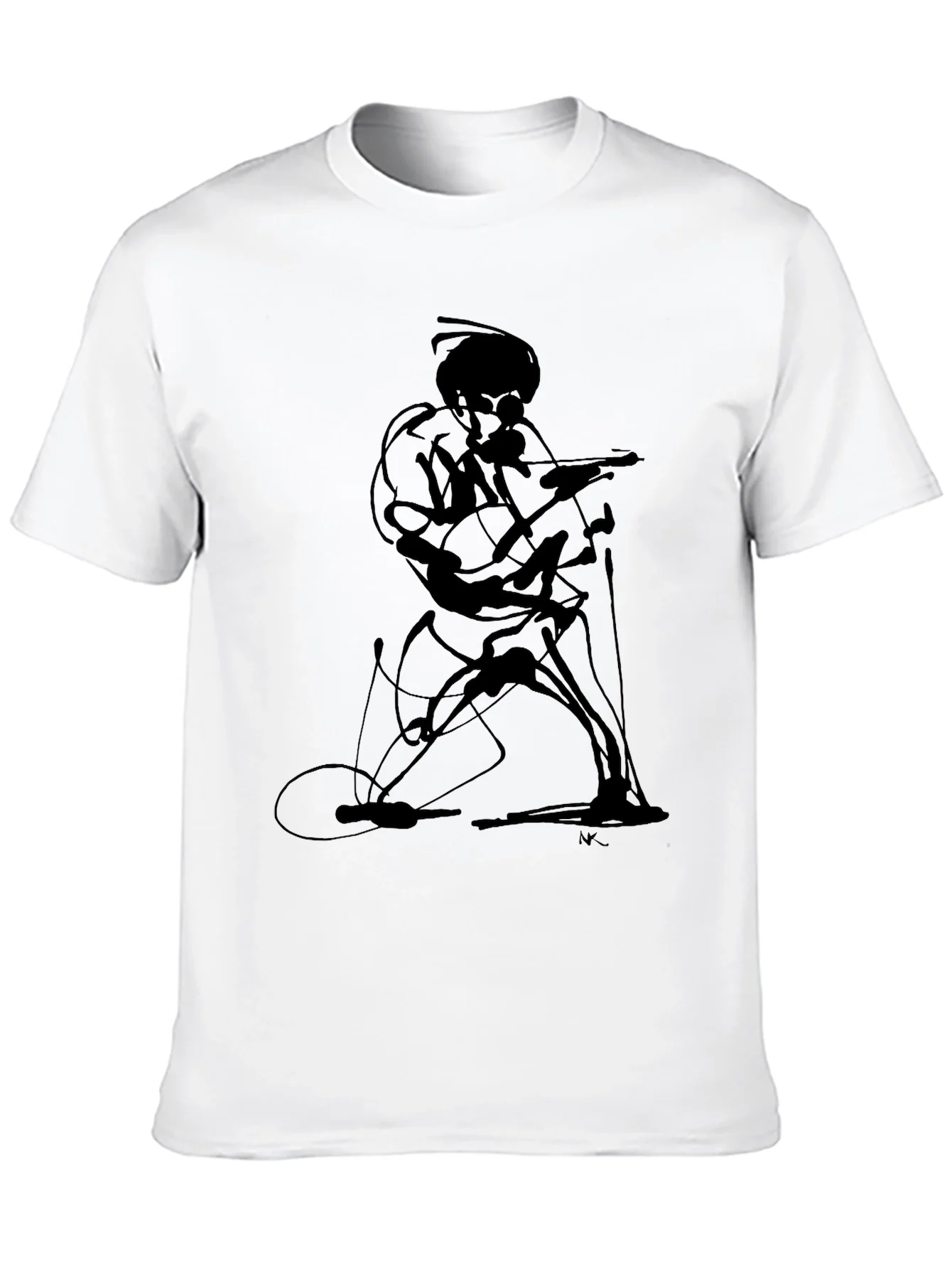 Abstract Guitarist Graphic Tee