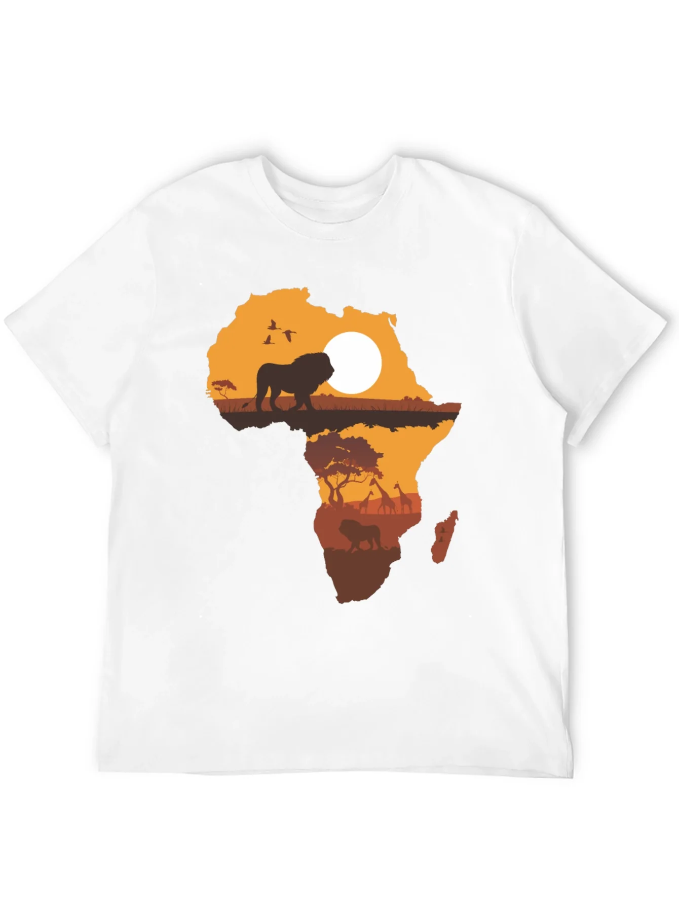 Africa Silhouette Lion Graphic T-Shirt