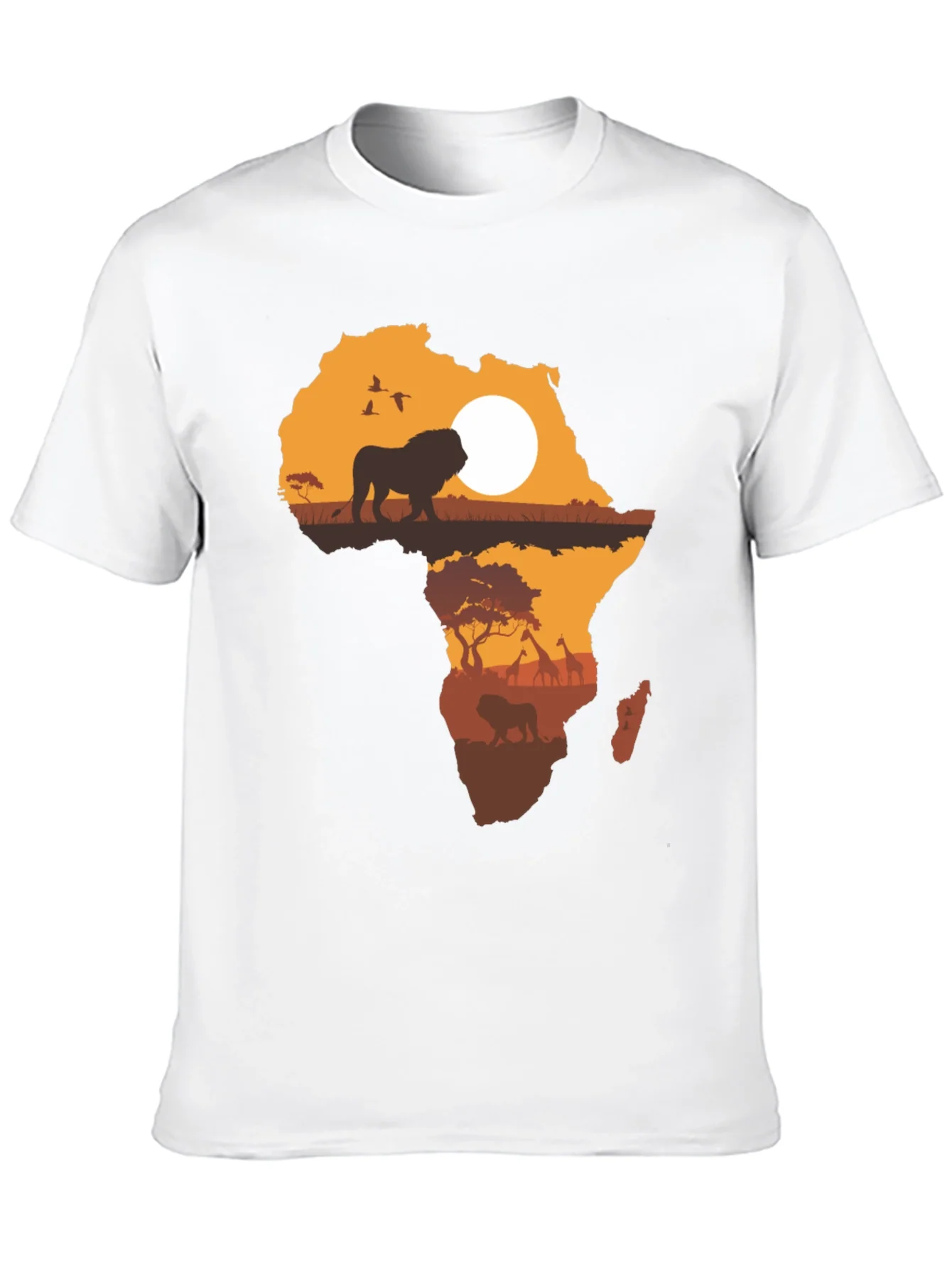 Africa Silhouette Lion Graphic T-Shirt